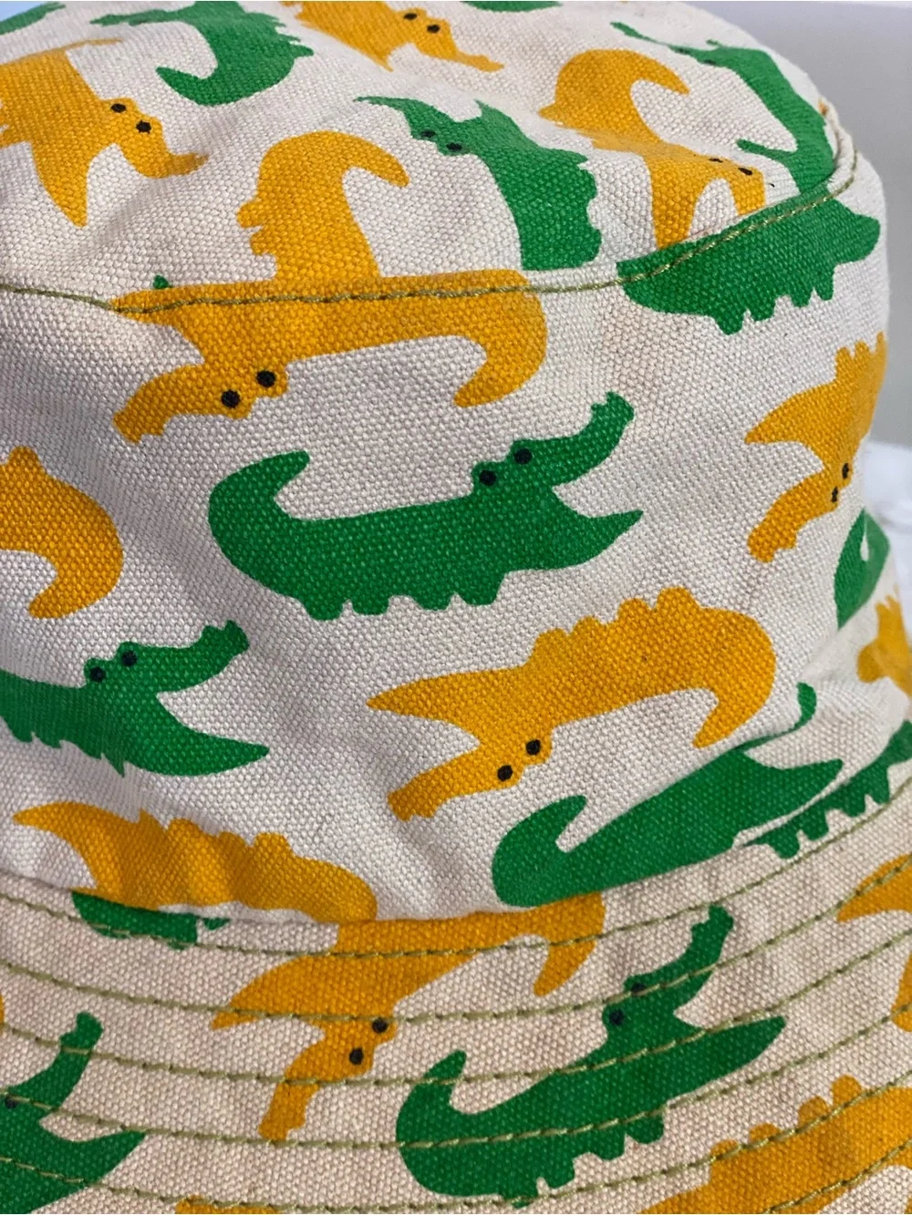 bungalow 360 Green & Yellow Alligator Print Bucket Hat